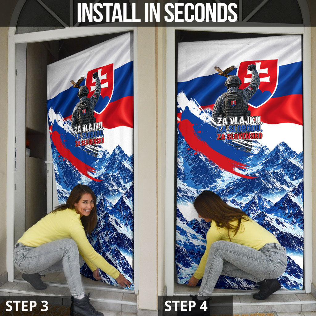 Slovakia Military Freedom Door Cover Fighter Jets Soldier Eagle Mountain
