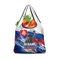 Slovakia Military Freedom Grocery Bag Fighter Jets Soldier Eagle Mountain