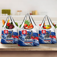 Slovakia Military Freedom Grocery Bag Fighter Jets Soldier Eagle Mountain