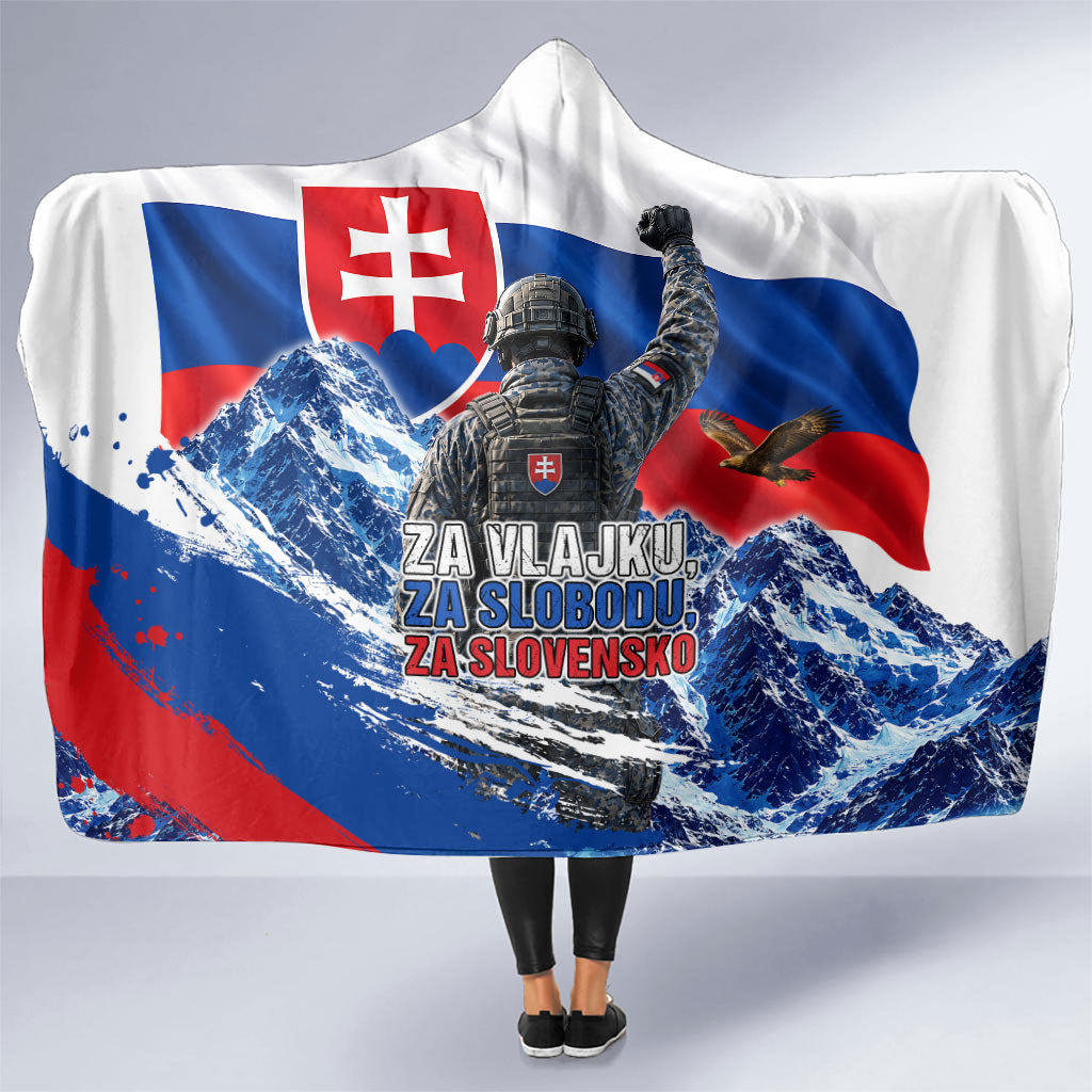 Slovakia Military Freedom Hooded Blanket Fighter Jets Soldier Eagle Mountain