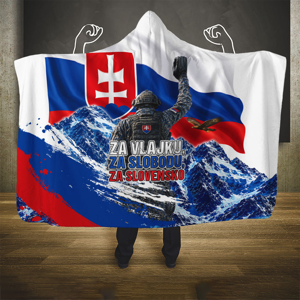 Slovakia Military Freedom Hooded Blanket Fighter Jets Soldier Eagle Mountain