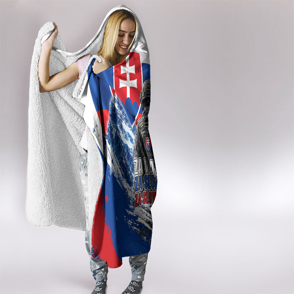 Slovakia Military Freedom Hooded Blanket Fighter Jets Soldier Eagle Mountain