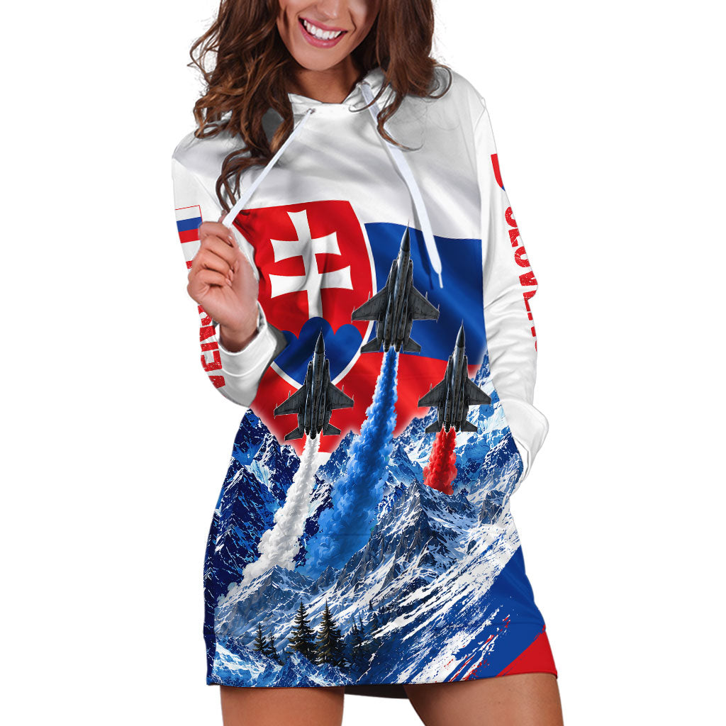 Slovakia Military Freedom Hoodie Dress Fighter Jets Soldier Eagle Mountain