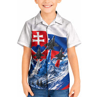 Slovakia Military Freedom Kid Hawaiian Shirt Fighter Jets Soldier Eagle Mountain