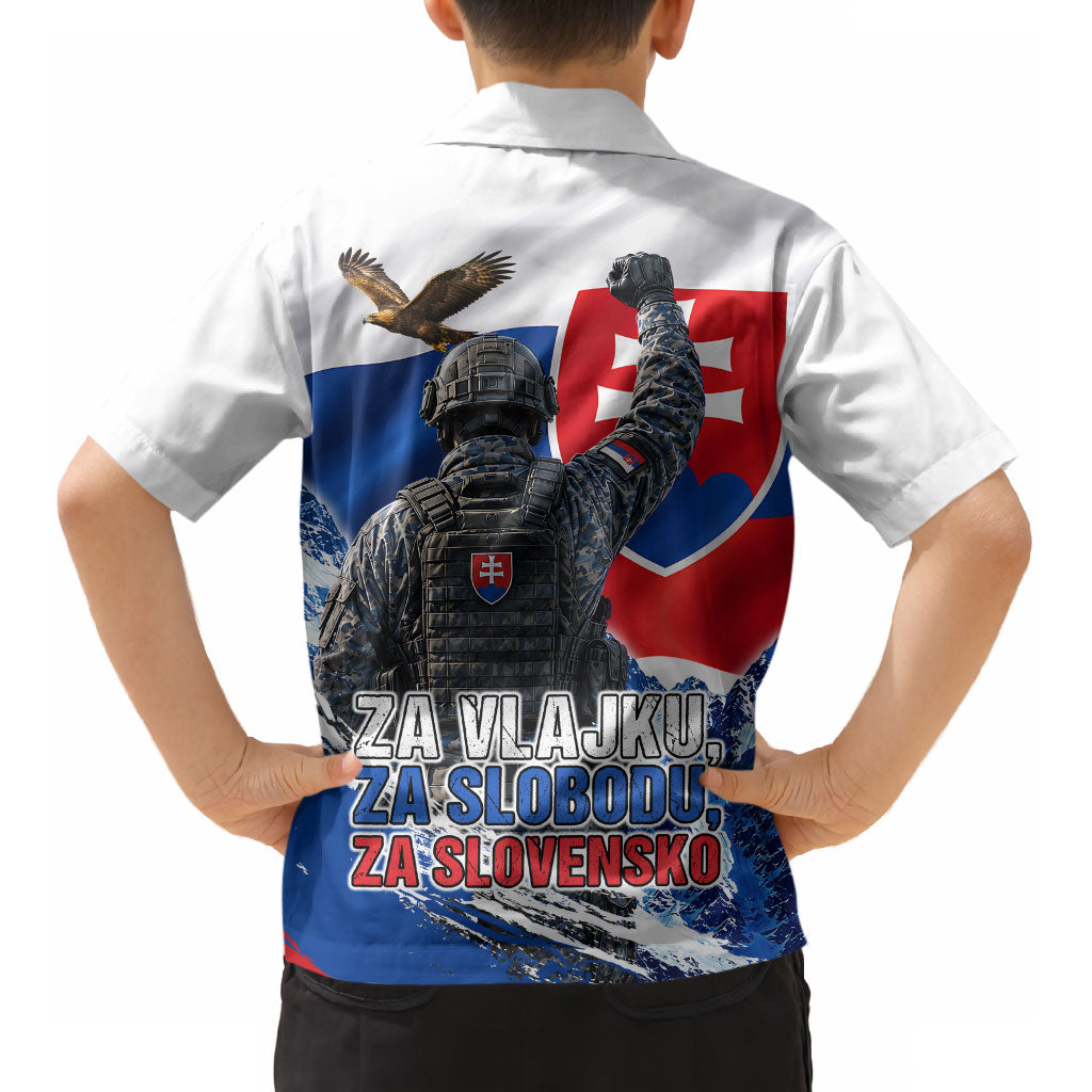 Slovakia Military Freedom Kid Hawaiian Shirt Fighter Jets Soldier Eagle Mountain