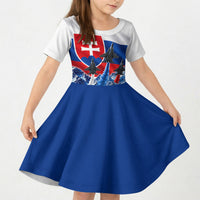 Slovakia Military Freedom Kid Short Sleeve Dress Fighter Jets Soldier Eagle Mountain