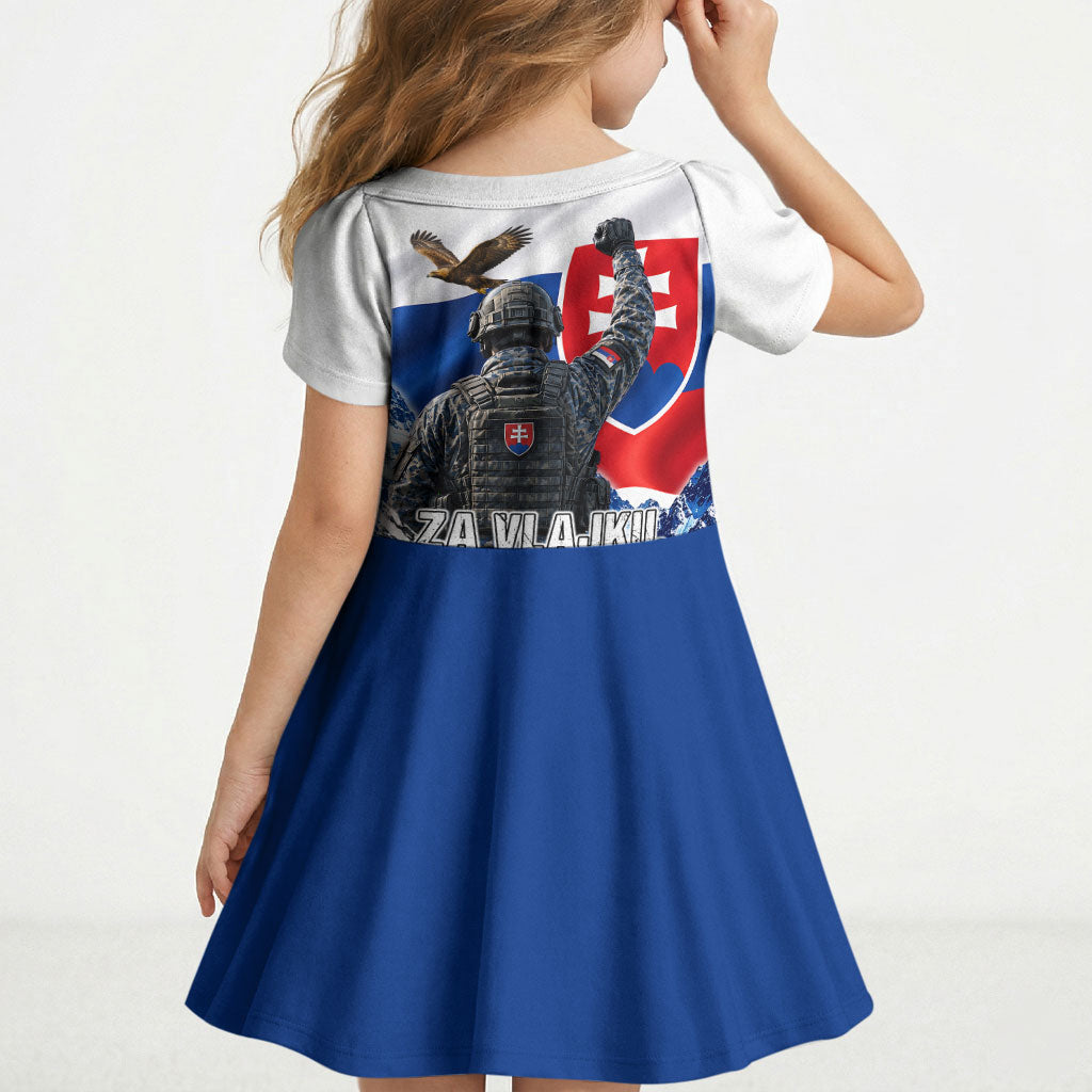 Slovakia Military Freedom Kid Short Sleeve Dress Fighter Jets Soldier Eagle Mountain