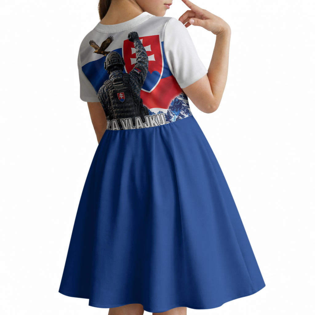 Slovakia Military Freedom Kid Short Sleeve Dress Fighter Jets Soldier Eagle Mountain