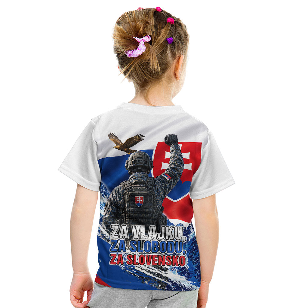 Slovakia Military Freedom Kid T Shirt Fighter Jets Soldier Eagle Mountain