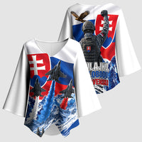 Slovakia Military Freedom Kimono Sleeve Blouse Fighter Jets Soldier Eagle Mountain