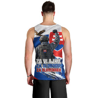 Slovakia Military Freedom Men Tank Top Fighter Jets Soldier Eagle Mountain