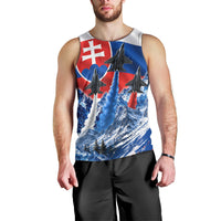 Slovakia Military Freedom Men Tank Top Fighter Jets Soldier Eagle Mountain