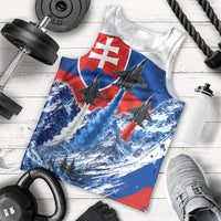 Slovakia Military Freedom Men Tank Top Fighter Jets Soldier Eagle Mountain