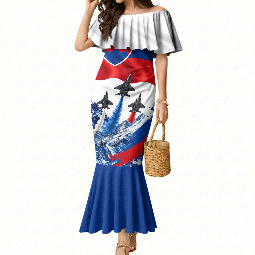 Slovakia Military Freedom Mermaid Dress Fighter Jets Soldier Eagle Mountain