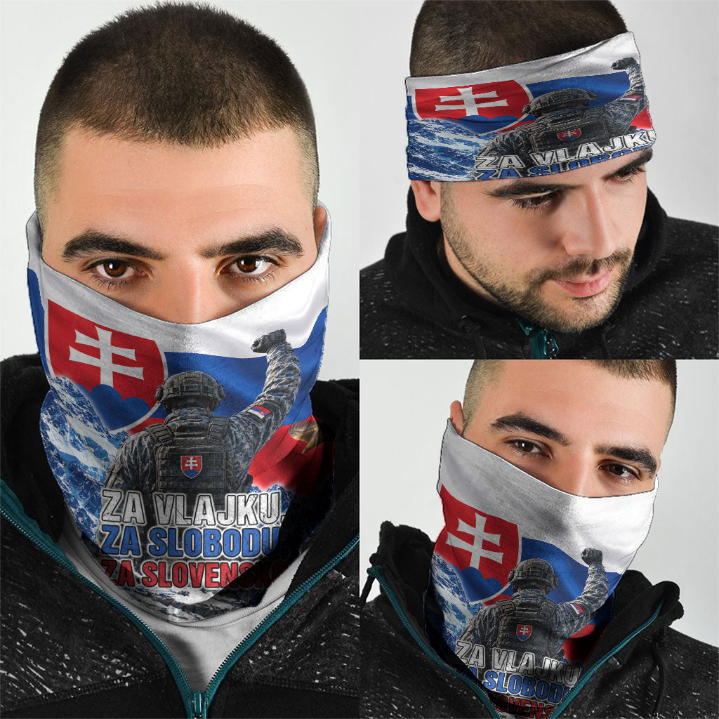 Slovakia Military Freedom Neck Gaiter Fighter Jets Soldier Eagle Mountain