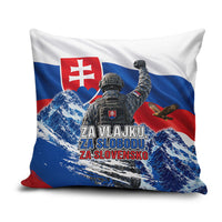 Slovakia Military Freedom Pillow Cover Fighter Jets Soldier Eagle Mountain