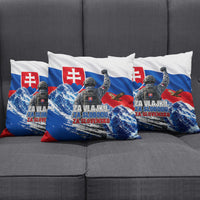 Slovakia Military Freedom Pillow Cover Fighter Jets Soldier Eagle Mountain