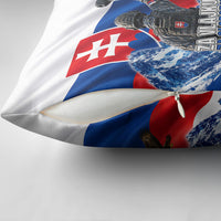 Slovakia Military Freedom Pillow Cover Fighter Jets Soldier Eagle Mountain