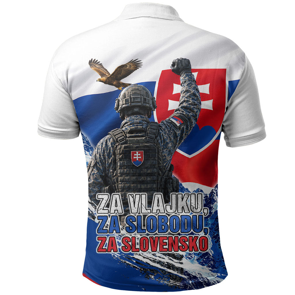 Slovakia Military Freedom Polo Shirt Fighter Jets Soldier Eagle Mountain