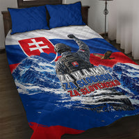 Slovakia Military Freedom Quilt Bed Set Fighter Jets Soldier Eagle Mountain