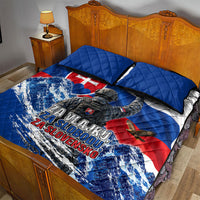 Slovakia Military Freedom Quilt Bed Set Fighter Jets Soldier Eagle Mountain