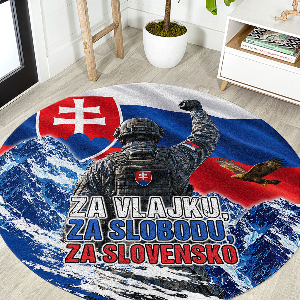 Slovakia Military Freedom Round Carpet Fighter Jets Soldier Eagle Mountain