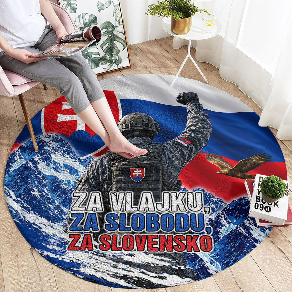 Slovakia Military Freedom Round Carpet Fighter Jets Soldier Eagle Mountain
