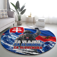 Slovakia Military Freedom Round Carpet Fighter Jets Soldier Eagle Mountain