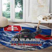 Slovakia Military Freedom Round Carpet Fighter Jets Soldier Eagle Mountain