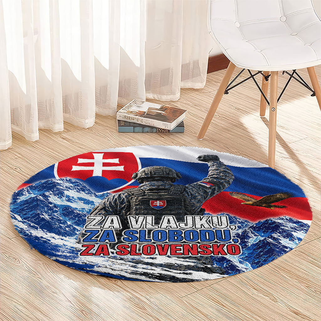 Slovakia Military Freedom Round Carpet Fighter Jets Soldier Eagle Mountain