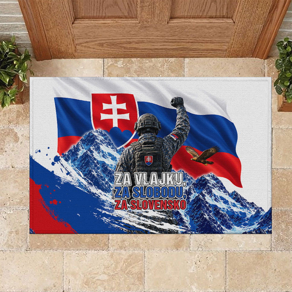 Slovakia Military Freedom Rubber Doormat Fighter Jets Soldier Eagle Mountain