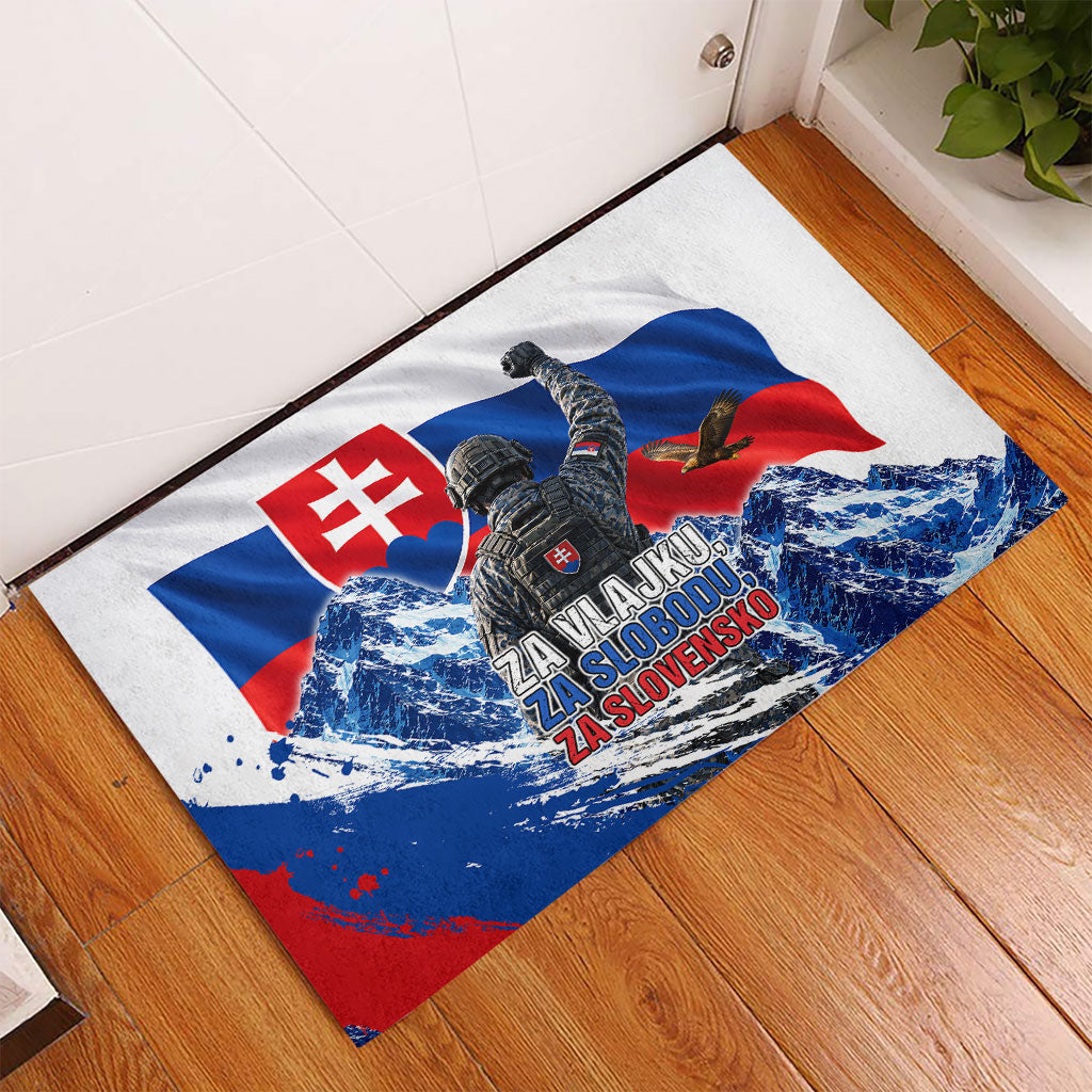 Slovakia Military Freedom Rubber Doormat Fighter Jets Soldier Eagle Mountain