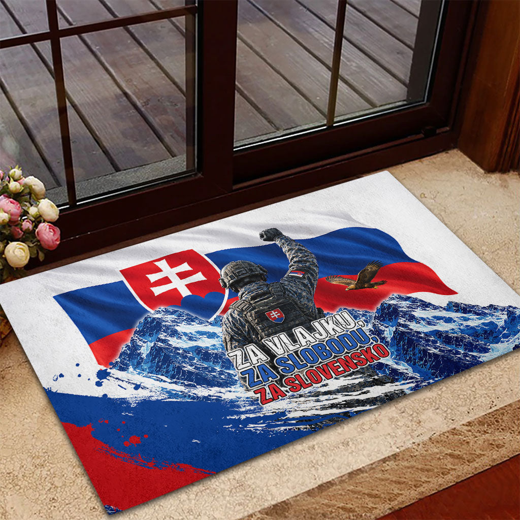 Slovakia Military Freedom Rubber Doormat Fighter Jets Soldier Eagle Mountain