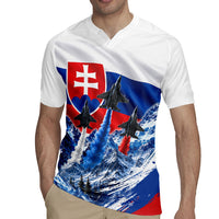 Slovakia Military Freedom Rugby Jersey Fighter Jets Soldier Eagle Mountain