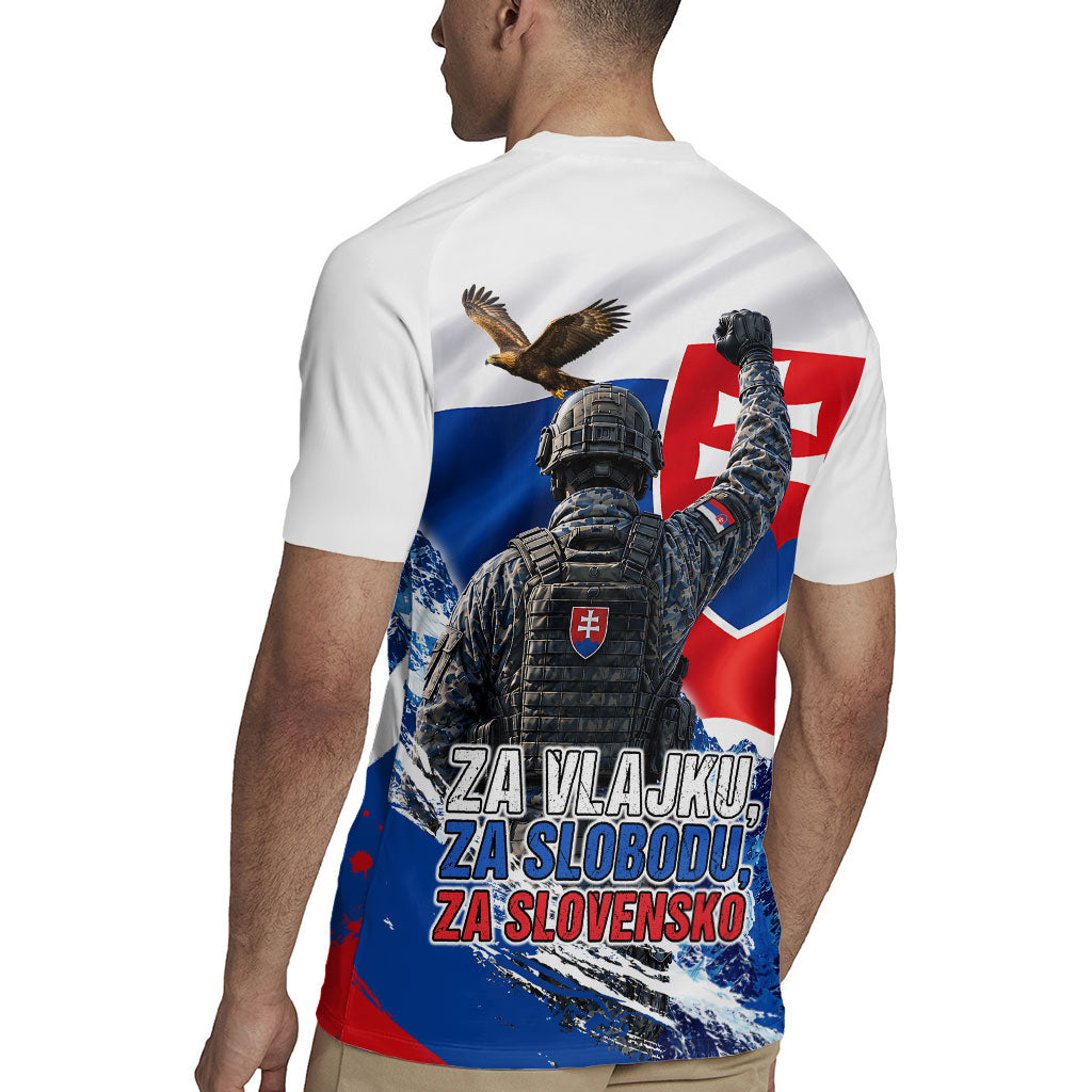 Slovakia Military Freedom Rugby Jersey Fighter Jets Soldier Eagle Mountain