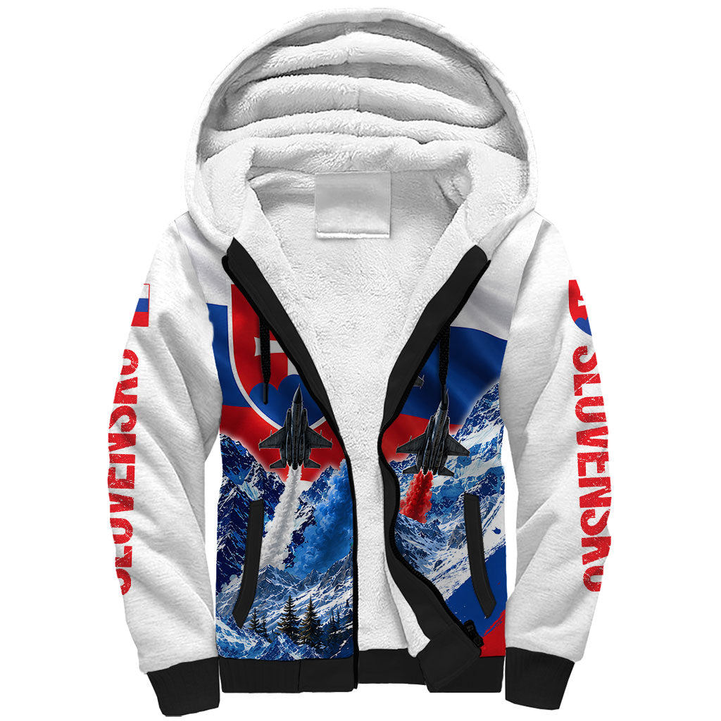 Slovakia Military Freedom Sherpa Hoodie Fighter Jets Soldier Eagle Mountain