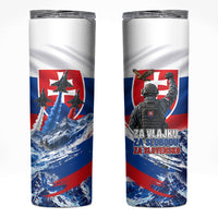 Slovakia Military Freedom Skinny Tumbler Fighter Jets Soldier Eagle Mountain