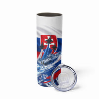 Slovakia Military Freedom Skinny Tumbler Fighter Jets Soldier Eagle Mountain