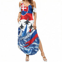 Slovakia Military Freedom Summer Maxi Dress Fighter Jets Soldier Eagle Mountain
