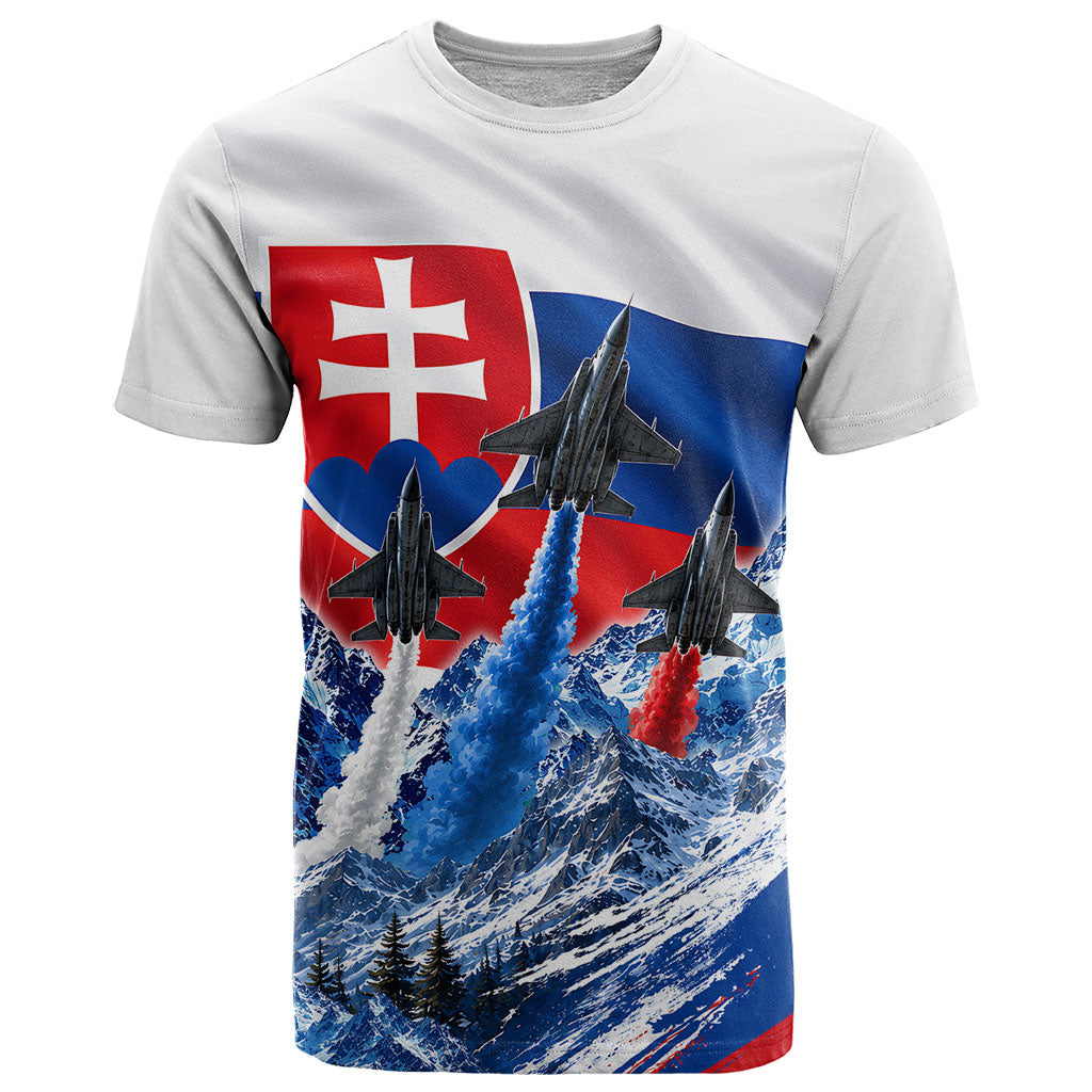 Slovakia Military Freedom T Shirt Fighter Jets Soldier Eagle Mountain