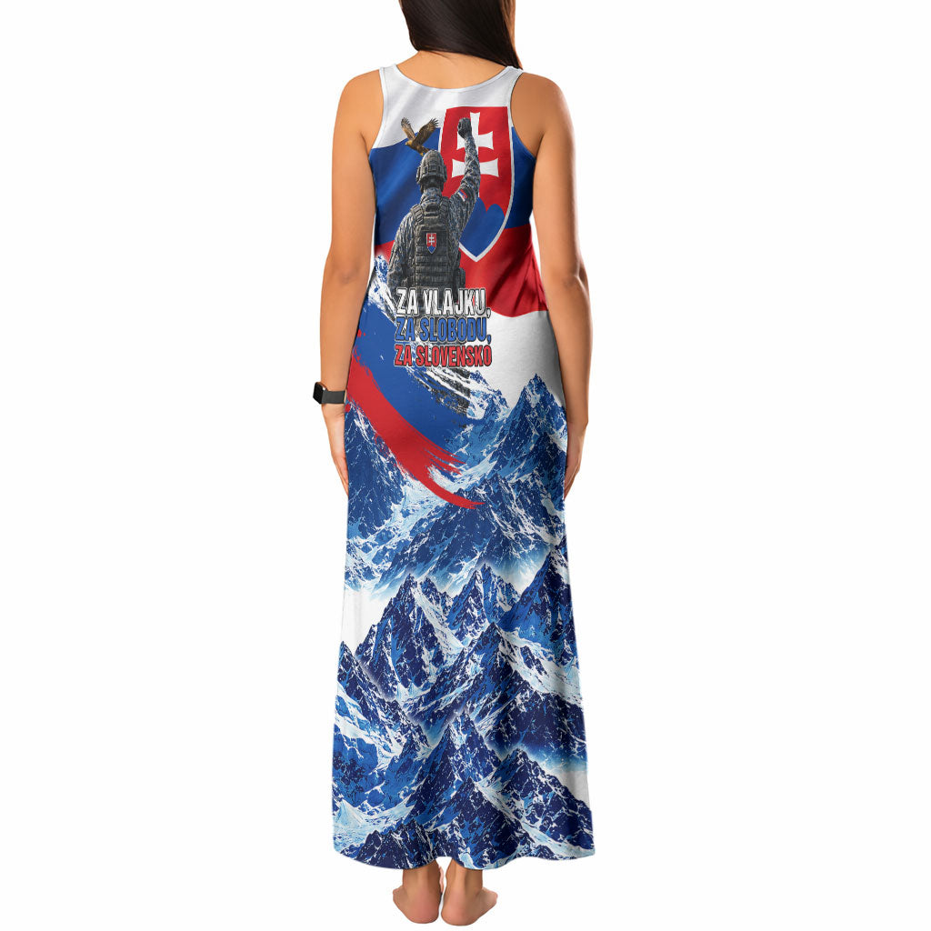 Slovakia Military Freedom Tank Maxi Dress Fighter Jets Soldier Eagle Mountain