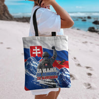 Slovakia Military Freedom Tote Bag Fighter Jets Soldier Eagle Mountain