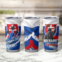 Slovakia Military Freedom Tumbler Cup Fighter Jets Soldier Eagle Mountain