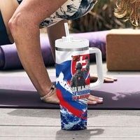 Slovakia Military Freedom Tumbler With Handle Fighter Jets Soldier Eagle Mountain