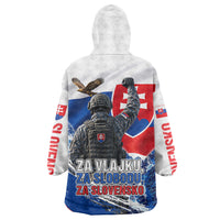 Slovakia Military Freedom Wearable Blanket Hoodie Fighter Jets Soldier Eagle Mountain