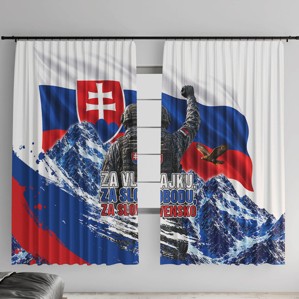 Slovakia Military Freedom Window Curtain Fighter Jets Soldier Eagle Mountain