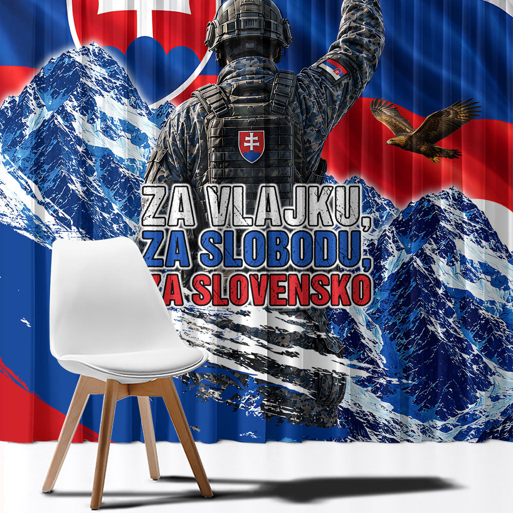 Slovakia Military Freedom Window Curtain Fighter Jets Soldier Eagle Mountain