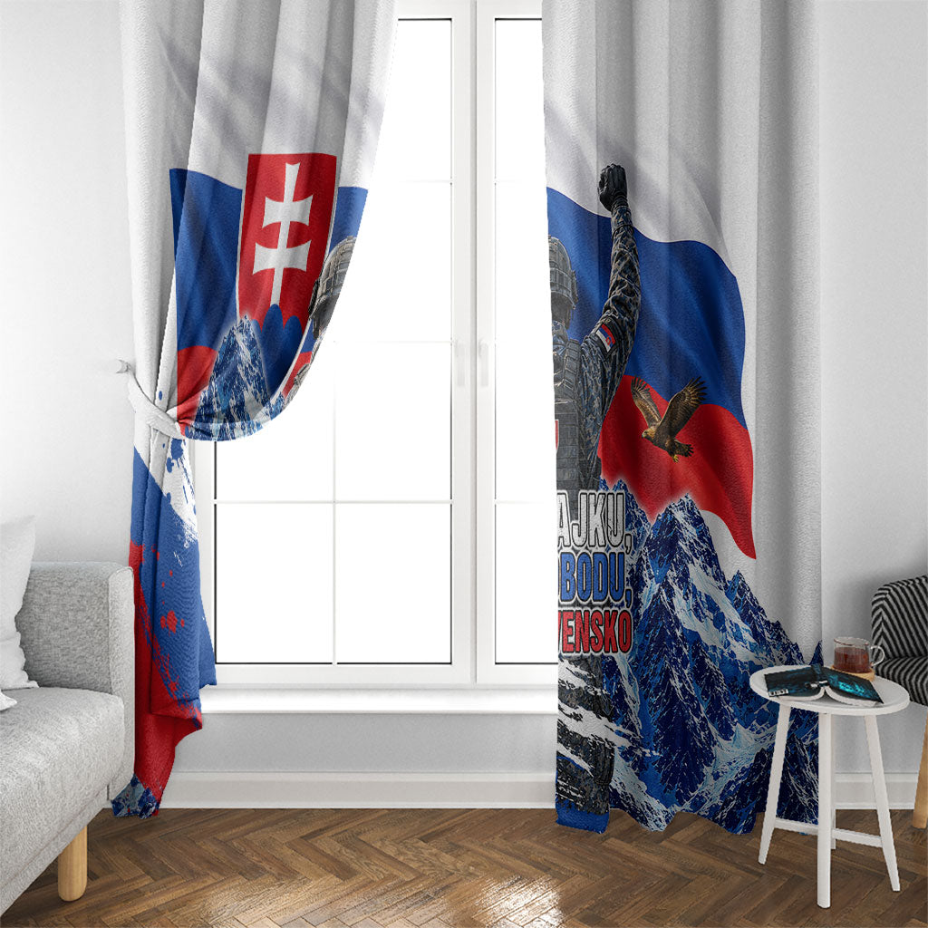 Slovakia Military Freedom Window Curtain Fighter Jets Soldier Eagle Mountain