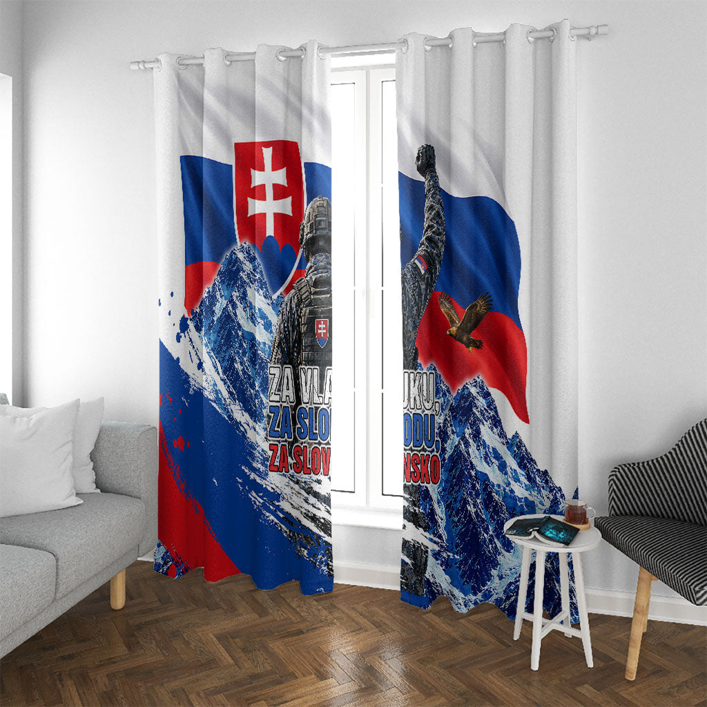 Slovakia Military Freedom Window Curtain Fighter Jets Soldier Eagle Mountain