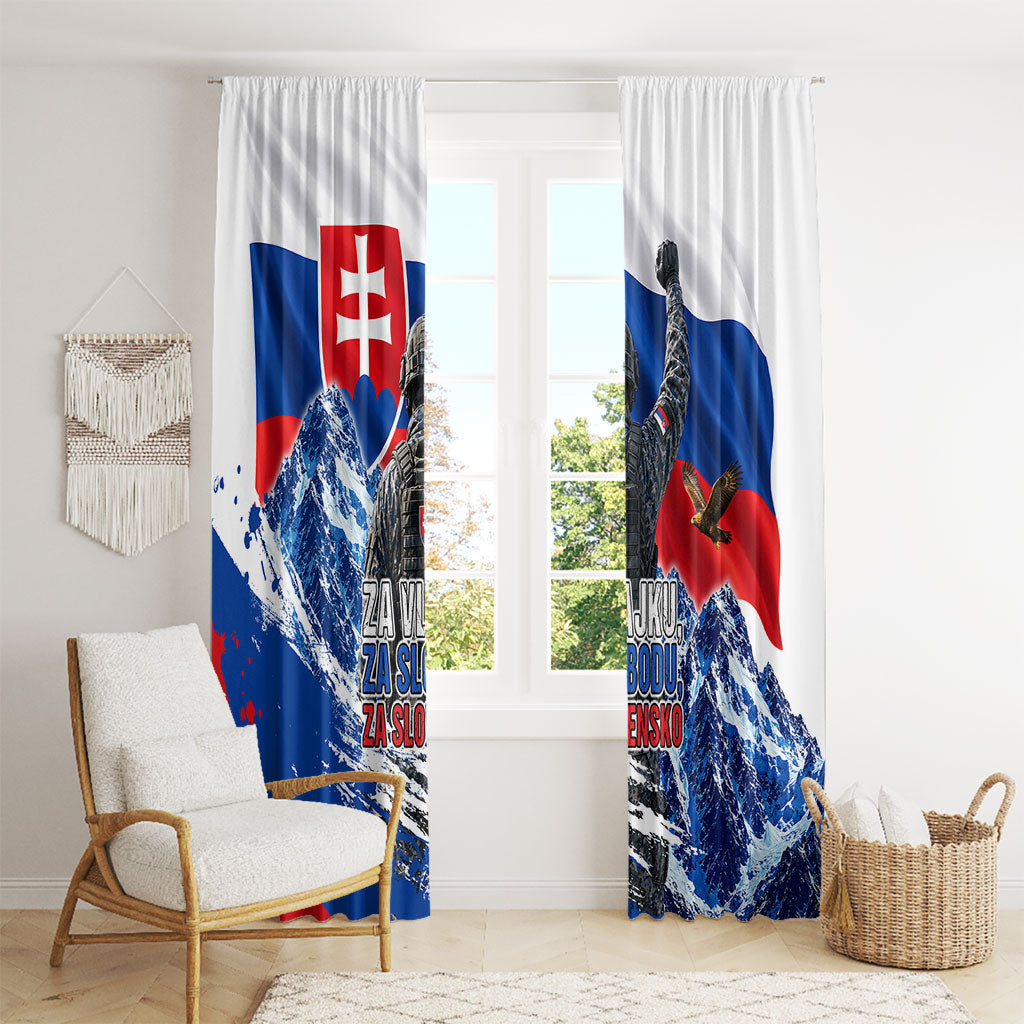 Slovakia Military Freedom Window Curtain Fighter Jets Soldier Eagle Mountain